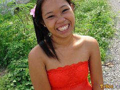 Cute Filipina spinner with hairy pussy picked up a...