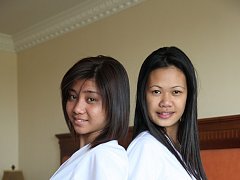 Two sexy Filipina nurses give special care to luck...